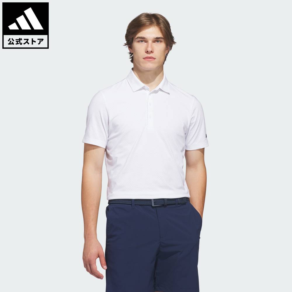 乐天商城 - 【ポイント10倍 5/9 20:00～5/20 23:59】 【公式】アディダス adidas 返品可 ゴルフ アルティメット365+ GO-TO プリント ポロシャツ パフォーマンス メンズ ウェア・服 ポロシャツ 白 ホワイト KF0108 【PT】