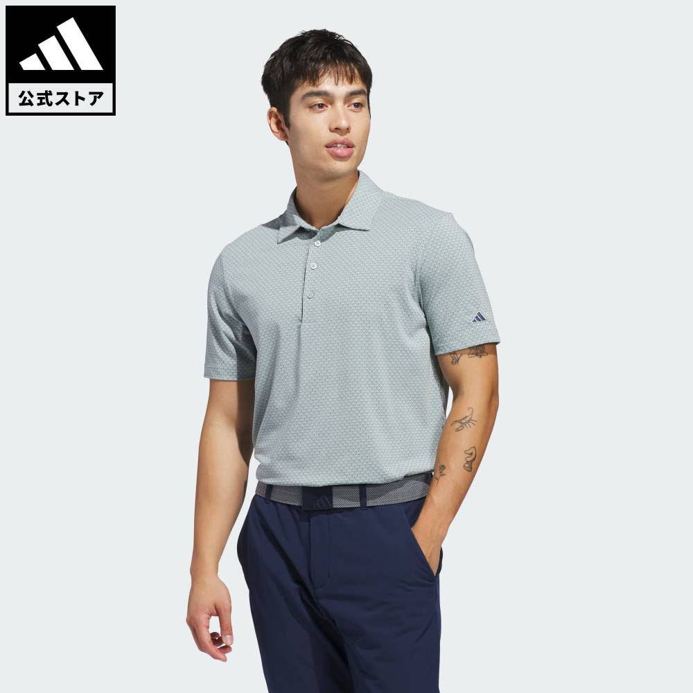 乐天商城 - 【ポイント10倍 5/9 20:00～5/20 23:59】 【公式】アディダス adidas 返品可 ゴルフ アルティメット365+ GO-TO プリント ポロシャツ パフォーマンス メンズ ウェア・服 ポロシャツ 緑 グリーン KF0111 【PT】