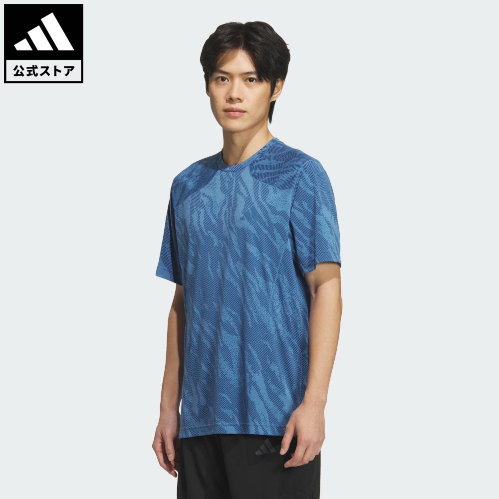 樂天商城 - 【公式】アディダス adidas 返品可 ジム・トレーニング メンズ　クールセンサー半袖Tシャツ パフォーマンス メンズ ウェア・服 Tシャツ 青 ブルー KF6133