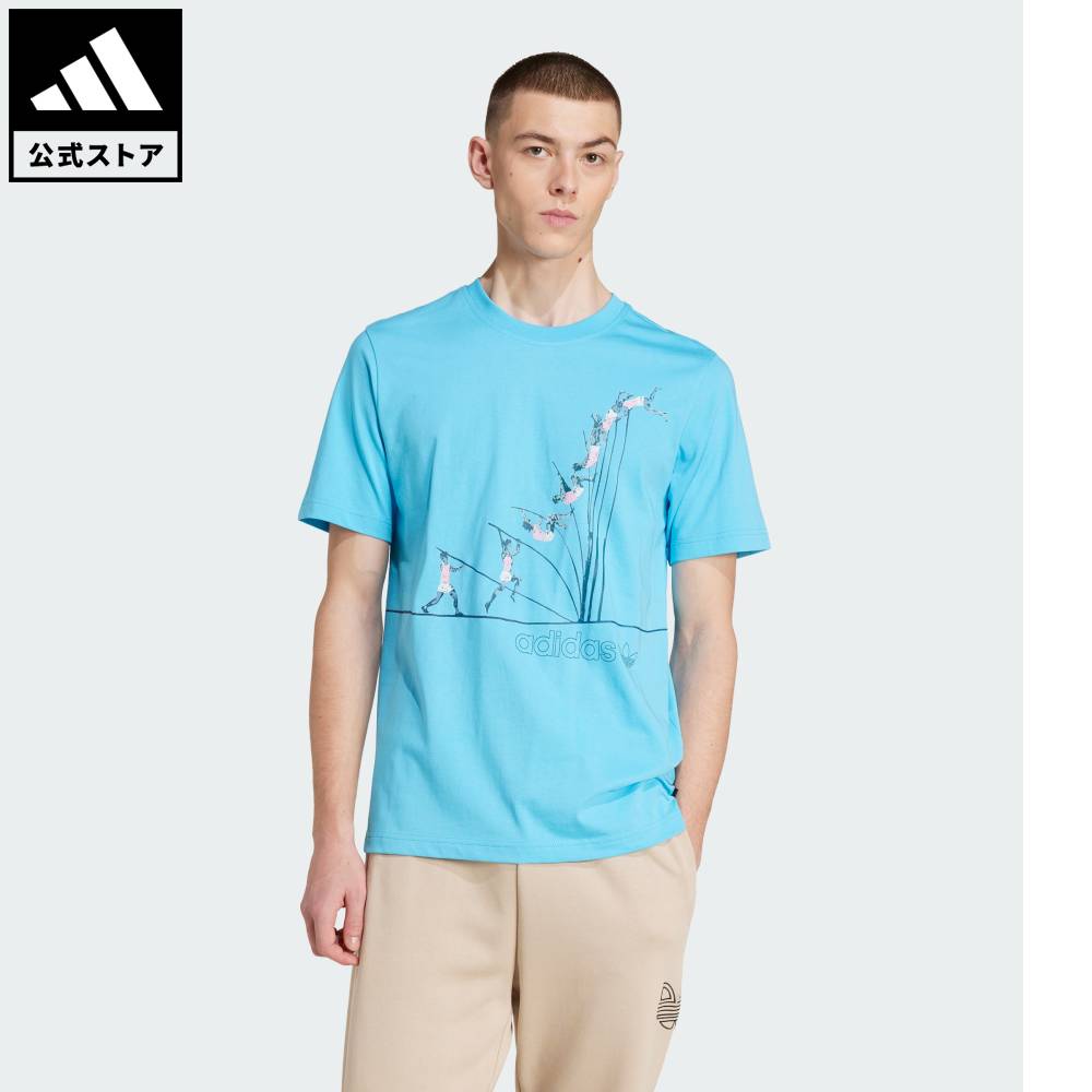 樂天商城 - 【公式】アディダス adidas 返品可 ライフスタイル アディダス オリジナルス 半袖Tシャツ オリジナルス メンズ ウェア・服 Tシャツ 青 ブルー JD0707 半袖