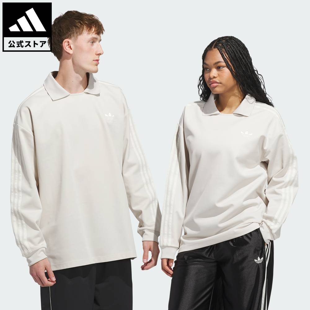 ADIDAS - 【20％OFFクーポン対象 04/14 20:00～04/20 23:59】 【公式】アディダス adidas 返品可 バスケットボール ラグビーポロ オリジナルス ユニセックス ウェア・服 ポロシャツ ベージュ JM9949