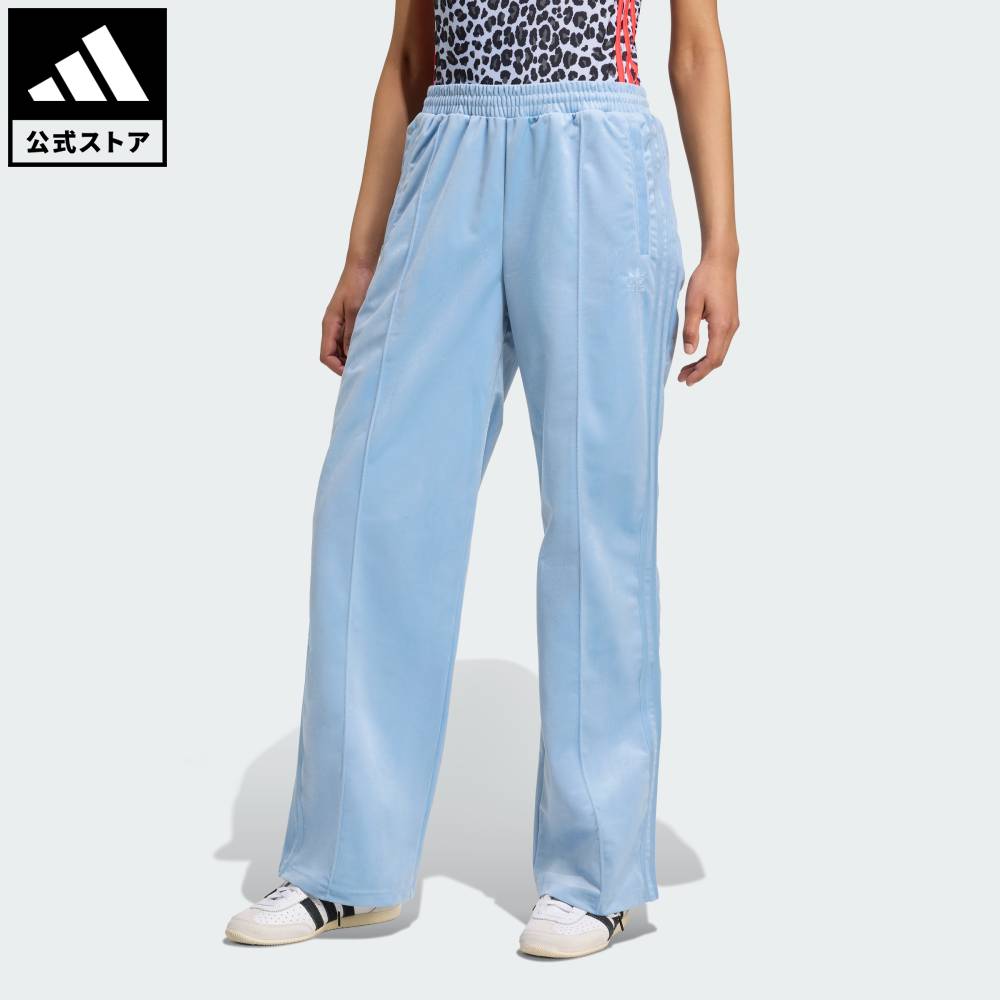 乐天商城 - 【40％OFFクーポン対象 05/09 20:00～05/20 23:59】 【公式】アディダス adidas 返品可 ライフスタイル アディカラー ベロア トラックパンツ オリジナルス レディース ウェア・服 ボトムス 青 ブルー JV7506