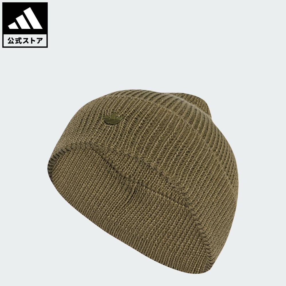 樂天商城 - 【20％OFFクーポン対象 05/23 20:00～05/27 01:59】 【公式】アディダス adidas 返品可 ライフスタイル メタルトレフォイル付き デイリー アイコン ビーニー オリジナルス ユニセックス アクセサリー 帽子 緑 グリーン JW7996