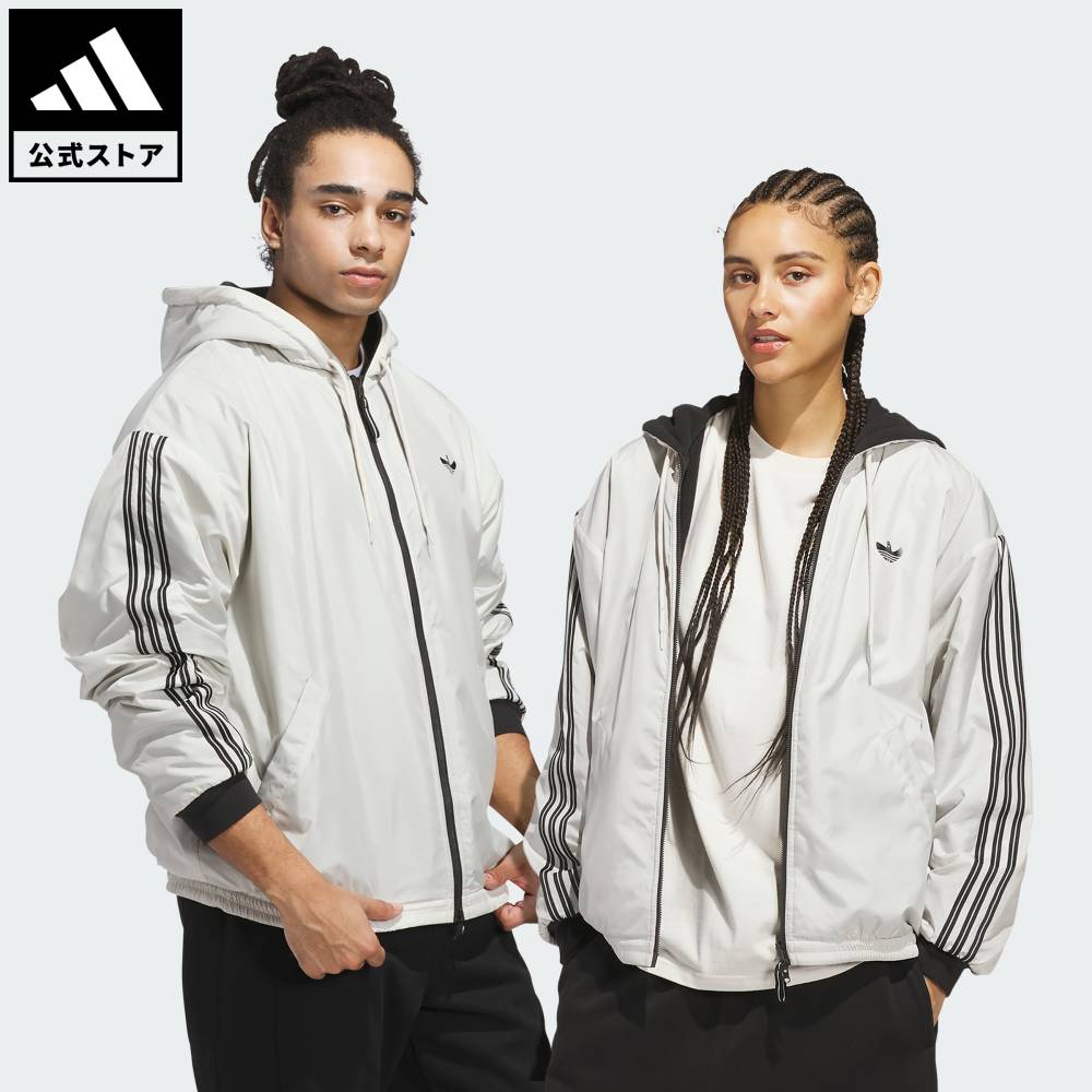 乐天商城 - 【公式】アディダス adidas 返品可 ライフスタイル シュムーフォイル リバーシブル ウォームアップジャケット オリジナルス ユニセックス ウェア・服 ジャケット ベージュ JX5440