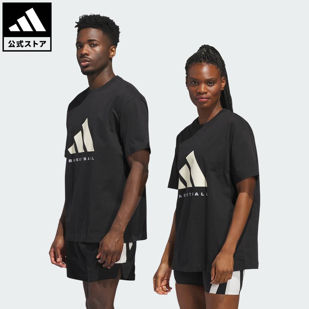 ADIDAS - 【公式】アディダス adidas 返品可 バスケットボール アディダス バスケットボール 半袖Tシャツ（ジェンダーニュートラル） パフォーマンス ユニセックス ウェア・服 Tシャツ 黒 ブラック JX5575