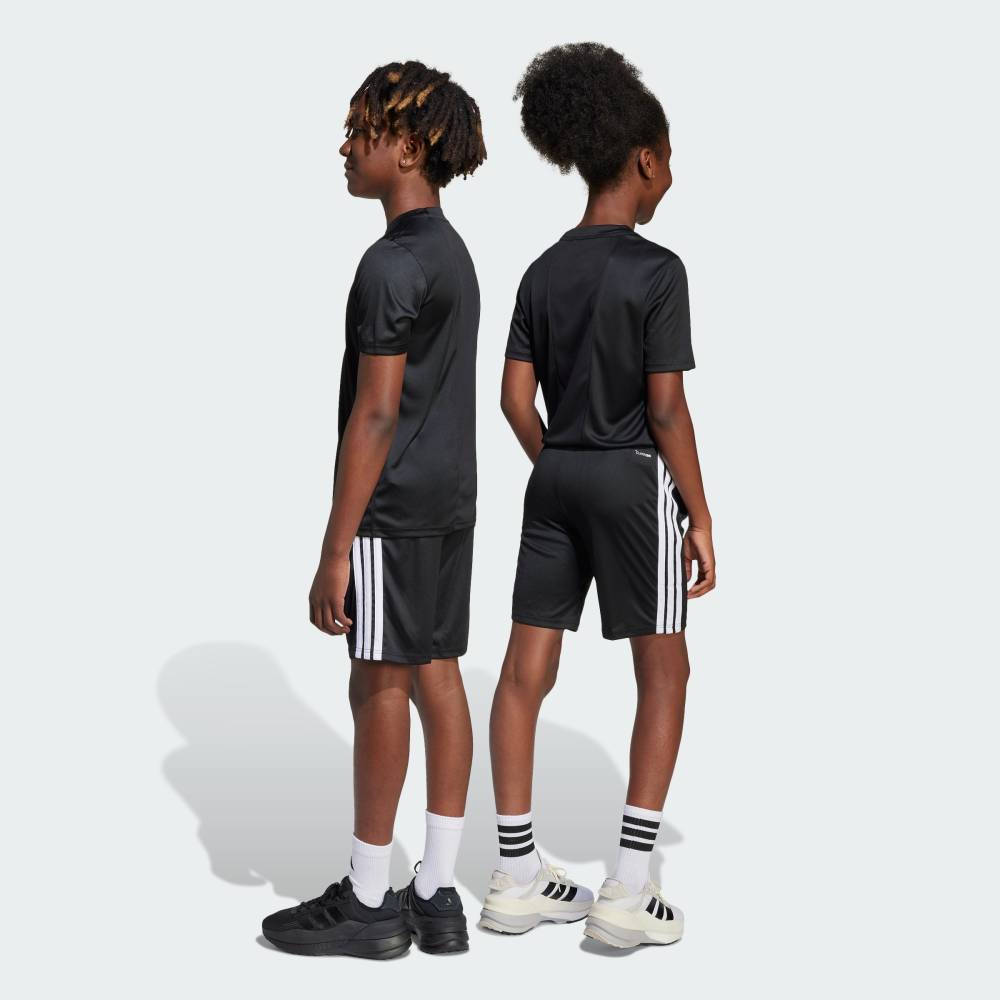 【公式】アディダス adidas 返品可 ジム・トレーニング トレイン エッセンシャルズ スリーストライプス 半袖Tシャツセット キッズ スポーツウェア キッズ／子供用 ウェア・服 ジャージ 黒 ブラック JJ1029 3
