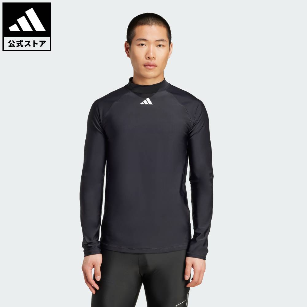 【公式】アディダス adidas 返品可 水泳 長袖ラッシュガード スポーツウェア メンズ ウェア・服 ラッシュガード 黒 ブラック JL5994