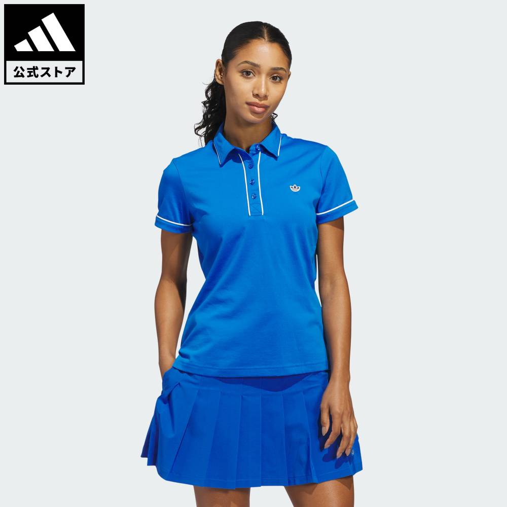 乐天商城 - 【公式】アディダス adidas 返品可 ゴルフ オリジナルス ソリッド ポロ オリジナルス レディース ウェア・服 ポロシャツ 青 ブルー JY5323