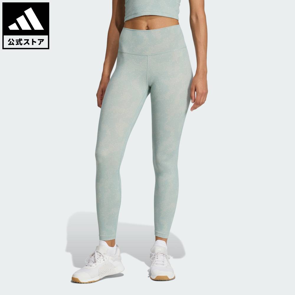 乐天商城 - 【ポイント20倍 5/9 20:00～5/20 23:59】 【公式】アディダス adidas 返品可 ジム・トレーニング オールミー プリント 7/8 レギンス パフォーマンス レディース ウェア・服 タイツ・レギンス ベージュ KD0281 【PT】