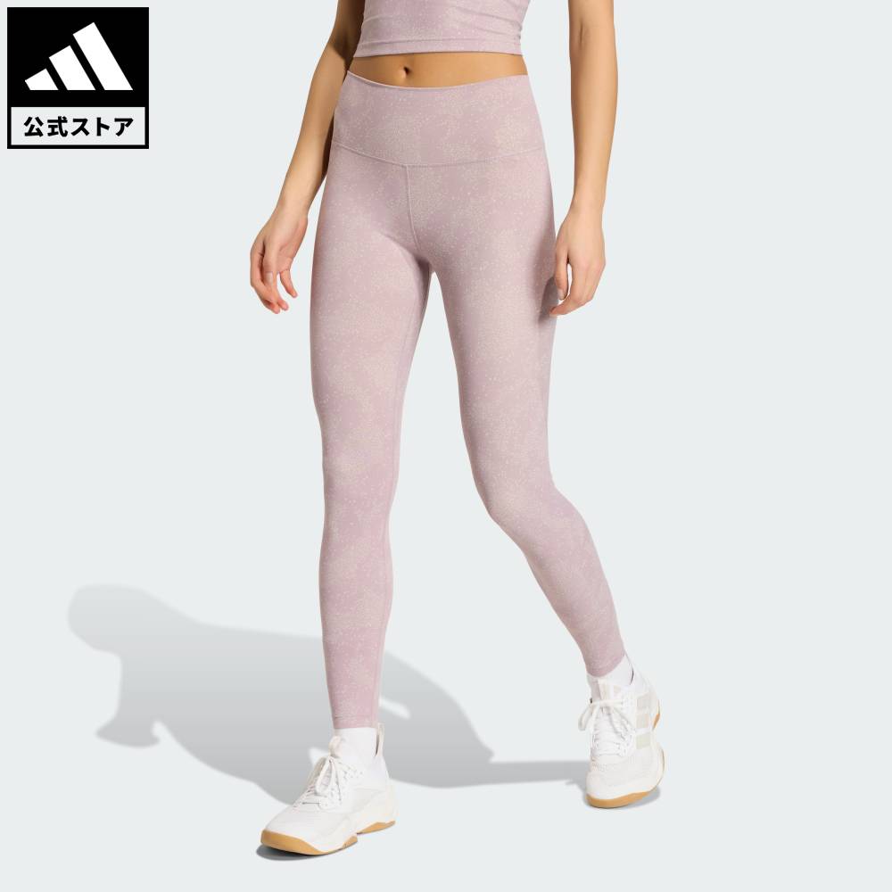 【公式】アディダス adidas 返品可 ジム・トレーニング オールミー プリント 7/8 レギンス パフォーマンス レディース ウェア・服 タイツ・レギンス ベージュ KD0282