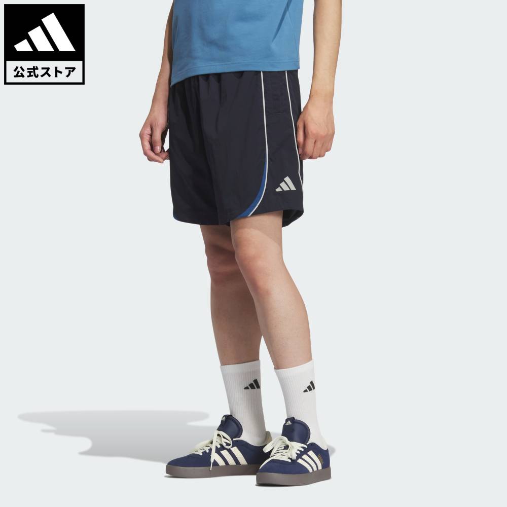 乐天商城 - 【ポイント20倍 5/9 20:00～5/20 23:59】 【公式】アディダス adidas 返品可 ライフスタイル ブランド ラブ ルーズフィット ライトウーブン 8インチ ショーツ スポーツウェア メンズ ウェア・服 ショートパンツ・短パン 青 ブルー KF3694 【PT】