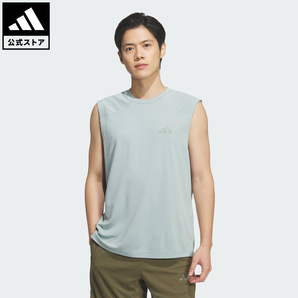 乐天商城 - 【公式】アディダス adidas 返品可 ジム・トレーニング メンズ　クールセンサータンクトップ パフォーマンス メンズ ウェア・服 タンクトップ 緑 グリーン KF6128