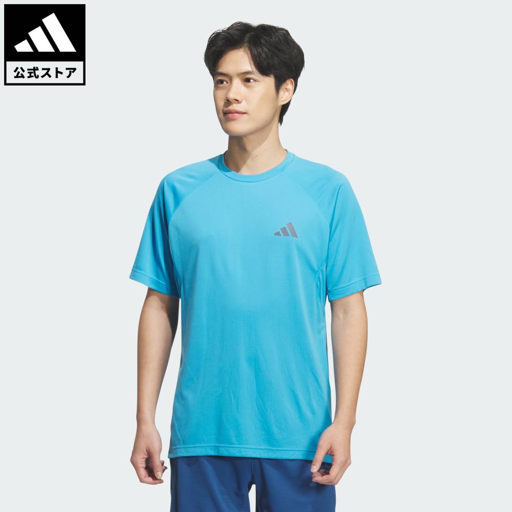 樂天商城 - 【公式】アディダス adidas 返品可 ジム・トレーニング メンズ　クールセンサー半袖Tシャツ パフォーマンス メンズ ウェア・服 Tシャツ 青 ブルー KF9126