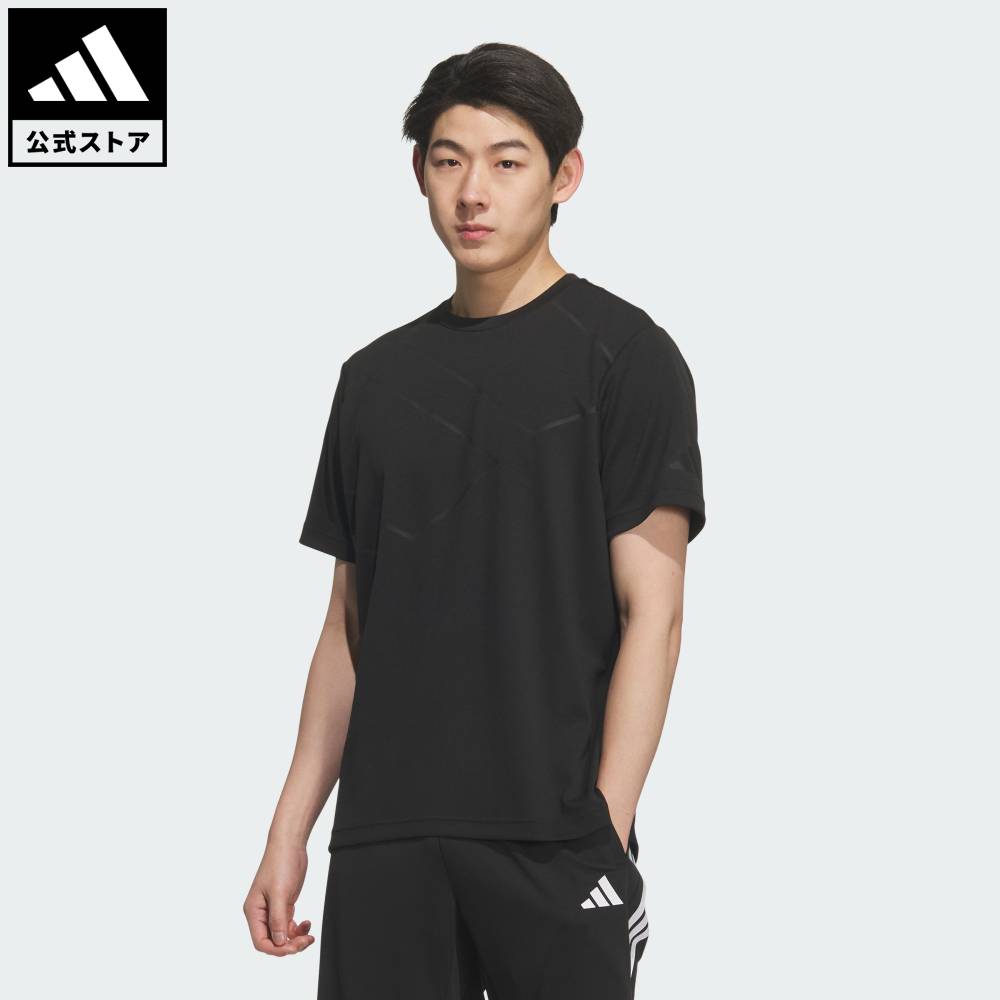 樂天商城 - 【ポイント20倍 05/23 20:00～05/27 01:59】 【公式】アディダス adidas 返品可 ジム・トレーニング テック エッセンシャルズ ビッグロゴ グラフィック レギュラーフィット Tシャツ パフォーマンス メンズ ウェア・服 Tシャツ 黒 ブラック KV6954 【PT】