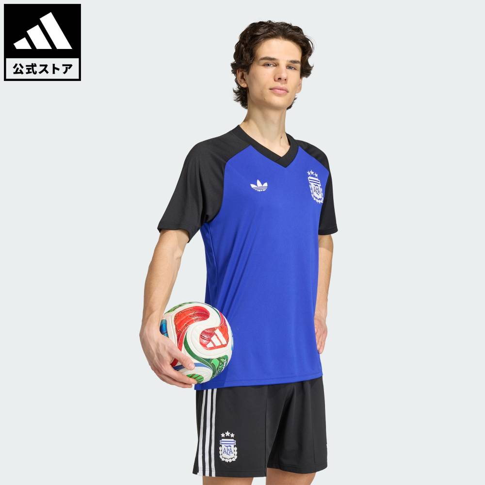 乐天商城 - 【公式】アディダス adidas 返品可 サッカー アルゼンチン代表 26 アウェイ プレマッチジャージ パフォーマンス メンズ ウェア・服 ユニフォーム 青 ブルー JY9535