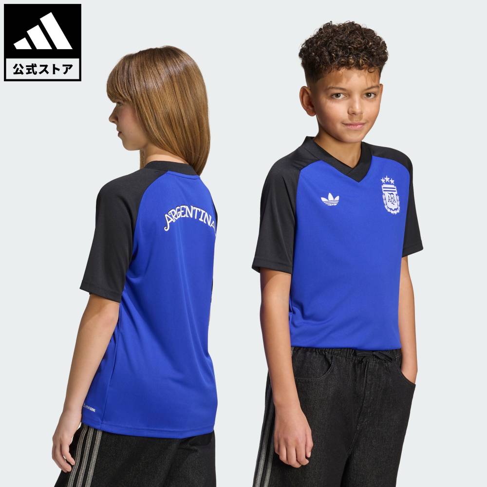 乐天商城 - 【公式】アディダス adidas 返品可 サッカー キッズ アルゼンチン代表 26 アウェイ プレマッチジャージ パフォーマンス キッズ／子供用 ウェア・服 ユニフォーム 青 ブルー JY9539