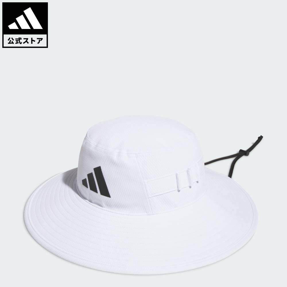 乐天商城 - 【公式】アディダス adidas 返品可 ゴルフ ワイド ブリム ハット パフォーマンス ユニセックス アクセサリー 帽子 白 ホワイト JZ2938