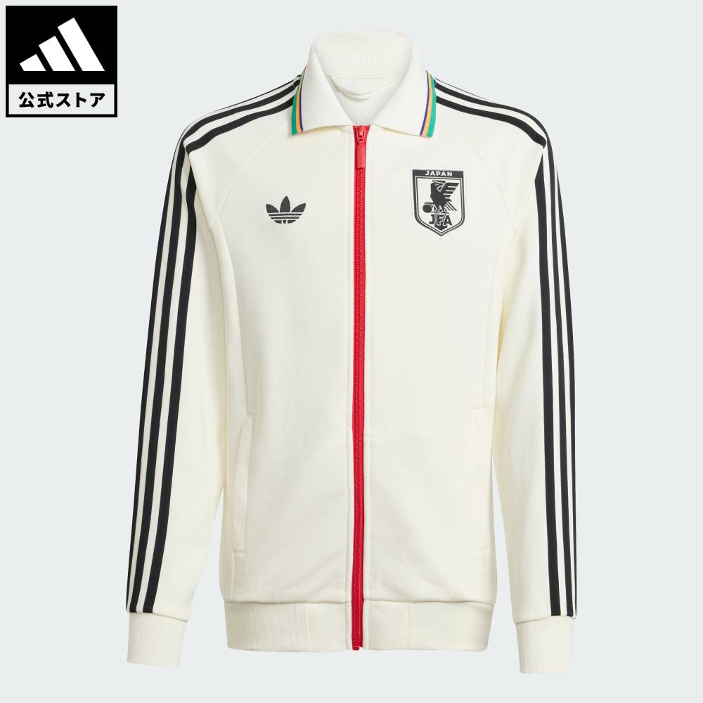 【公式】アディダス adidas 返品可 サッカー キッズ サッカー日本代表 2026 アウェイ アンセムジャケット オリジナルス キッズ／子供用 ウェア・服 ジャージ 白 ホワイト KA1513