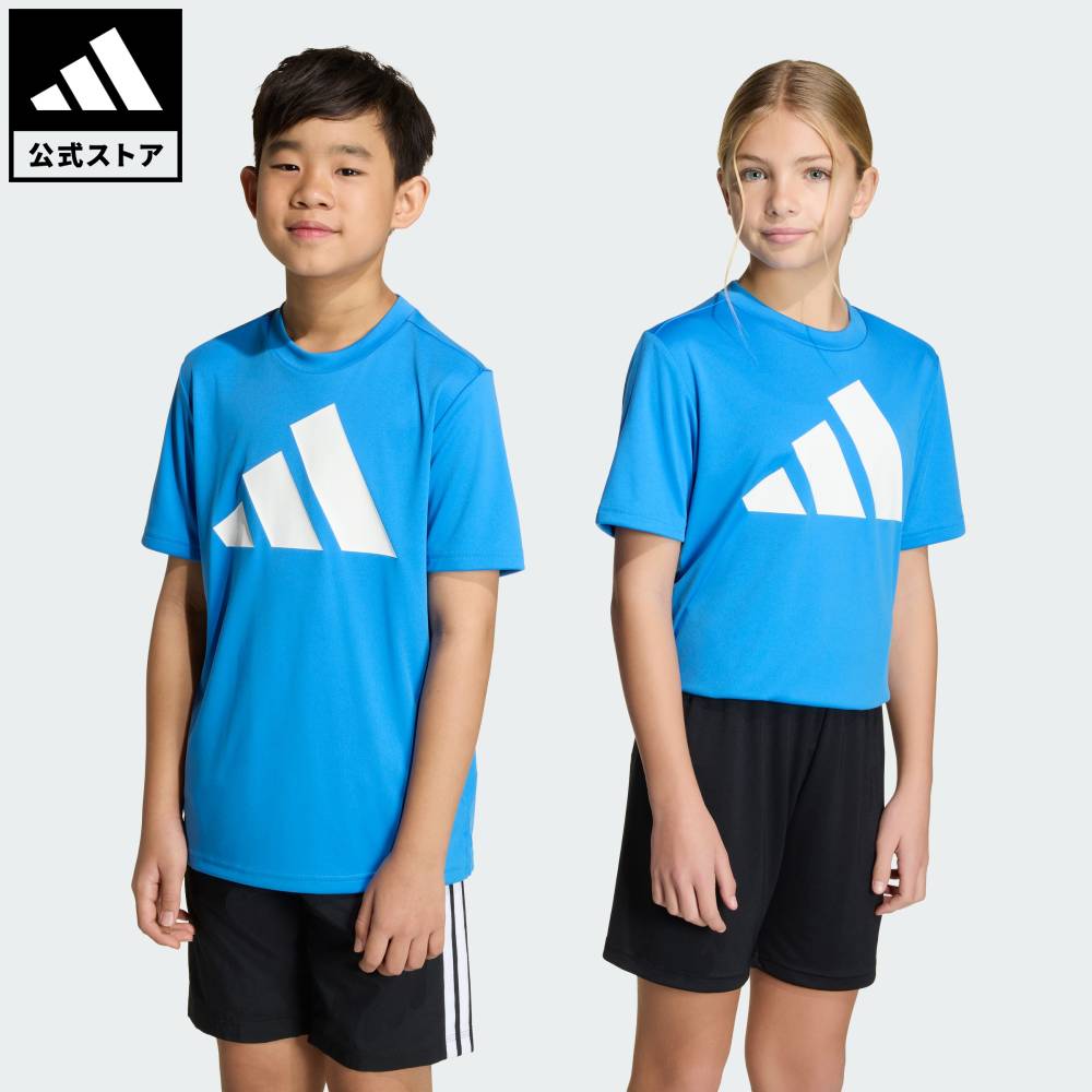 乐天商城 - 【ポイント20倍 5/9 20:00～5/20 23:59】 【公式】アディダス adidas 返品可 ジム・トレーニング トレイン エッセンシャルズ ビッグロゴ 半袖Tシャツ スポーツウェア キッズ／子供用 ウェア・服 Tシャツ 青 ブルー KB6809 【PT】