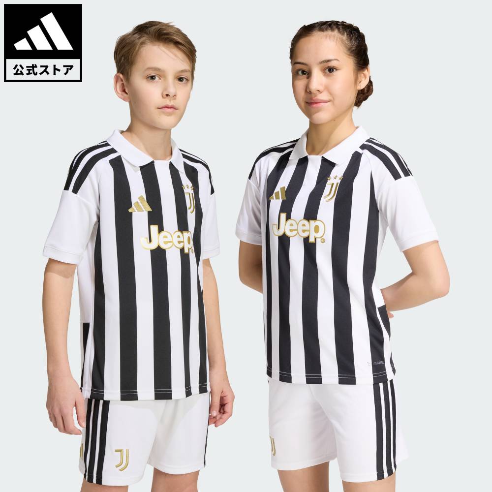乐天商城 - 【公式】アディダス adidas 返品可 サッカー ユベントスFC 26/27 ホーム レプリカ ユニフォーム キッズ パフォーマンス キッズ／子供用 ウェア・服 ユニフォーム 白 ホワイト KB8836