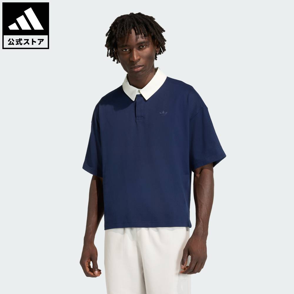 乐天商城 - 【公式】アディダス adidas 返品可 ライフスタイル プレミアム エッセンシャルズ 半袖Tシャツ オリジナルス メンズ ウェア・服 ポロシャツ 青 ブルー KD0586