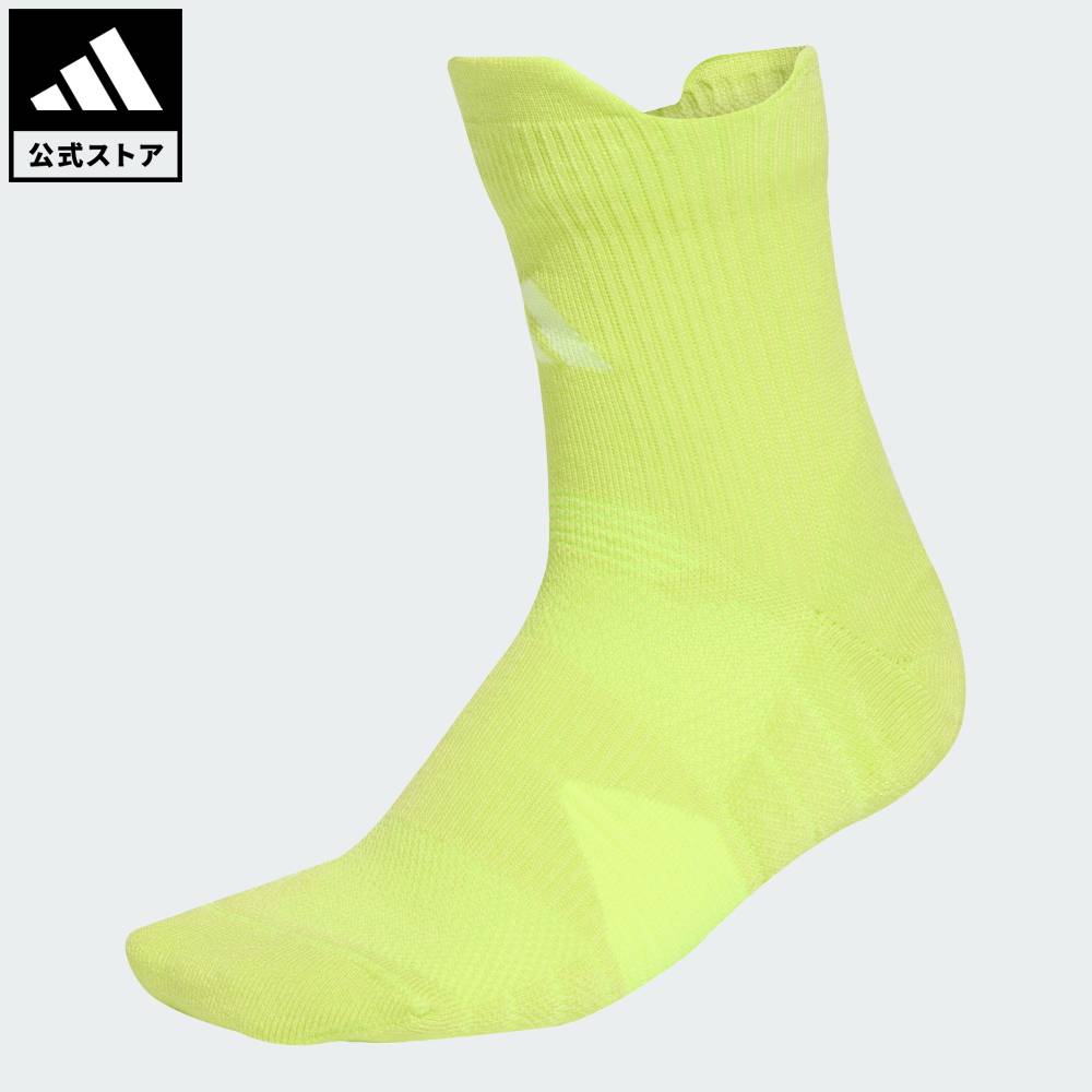 【ポイント20倍 4/24 20:00～4/27 9:59】 【公式】アディダス adidas 返品可 ランニング ラン × クッション ソックス1足 パフォーマンス ユニセックス アクセサリー ソックス・靴下 イエロー KD6990 【PT】