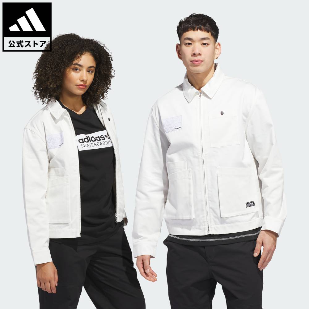 【公式】アディダス adidas 返品可 ライフスタイル スケートボーディング x マーク・ゴンザレス ジャケット オリジナルス ユニセックス ウェア・服 ジャケット 白 ホワイト KE1008