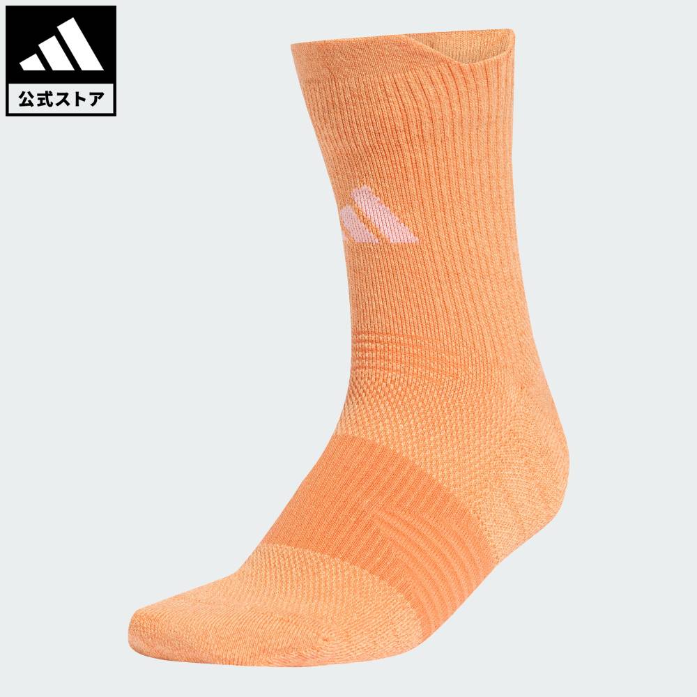 【ポイント20倍 4/24 20:00～4/27 9:59】 【公式】アディダス adidas 返品可 ランニング ラン × クッション ソックス1足 パフォーマンス ユニセックス アクセサリー ソックス・靴下 オレンジ KE8888 【PT】