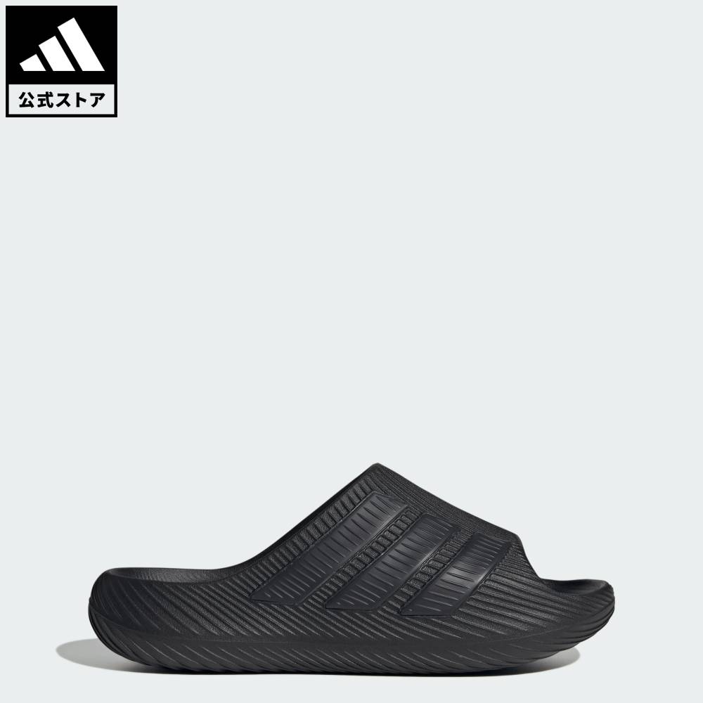 乐天商城 - 【公式】アディダス adidas 返品可 ライフスタイル ピュアチル サンダル スポーツウェア ユニセックス シューズ・靴 サンダル＆ビーチサンダル 黒 ブラック KI0055