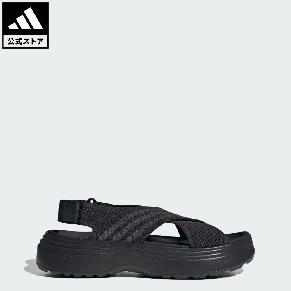 【ポイント20倍 4/24 20:00～4/27 9:59】 【公式】アディダス adidas 返品可 ライフスタイル ライフスタイル サンダル / LIFESTYLE SANDAL スポーツウェア レディース シューズ・靴 サンダル＆ビーチサンダル 黒 ブラック KK0392 【PT】