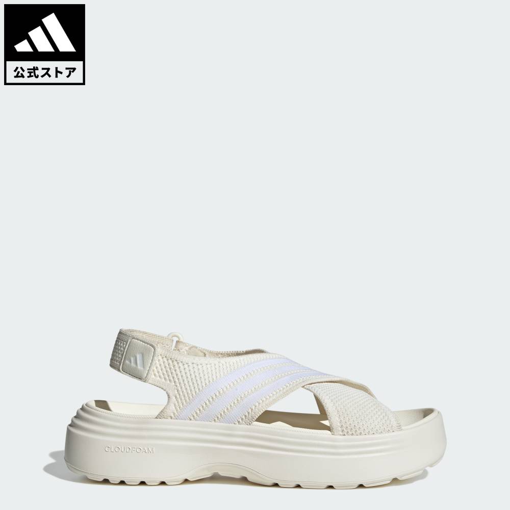 【ポイント20倍 4/24 20:00～4/27 9:59】 【公式】アディダス adidas 返品可 ライフスタイル ライフスタイル サンダル / LIFESTYLE SANDAL スポーツウェア レディース シューズ・靴 サンダル＆ビーチサンダル 白 ホワイト KK0393 【PT】