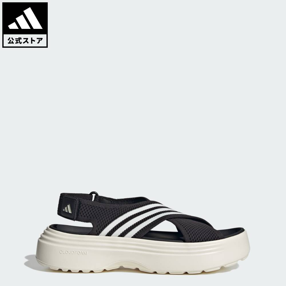 【ポイント20倍 4/24 20:00～4/27 9:59】 【公式】アディダス adidas 返品可 ライフスタイル ライフスタイル サンダル / LIFESTYLE SANDAL スポーツウェア レディース シューズ・靴 サンダル＆ビーチサンダル 黒 ブラック KK0394 【PT】
