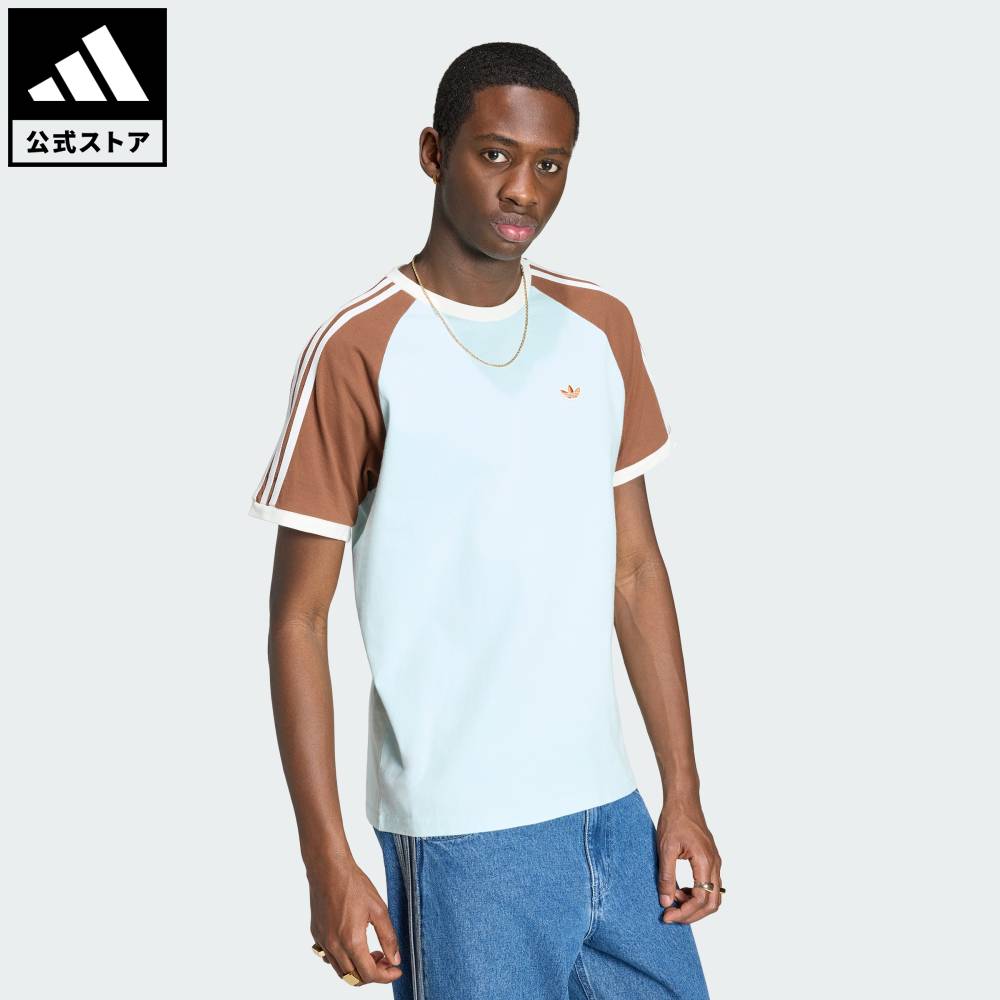 乐天商城 - 【公式】アディダス adidas 返品可 ライフスタイル ウォッシュド カリ Tシャツ オリジナルス メンズ ウェア・服 シャツ KX1260