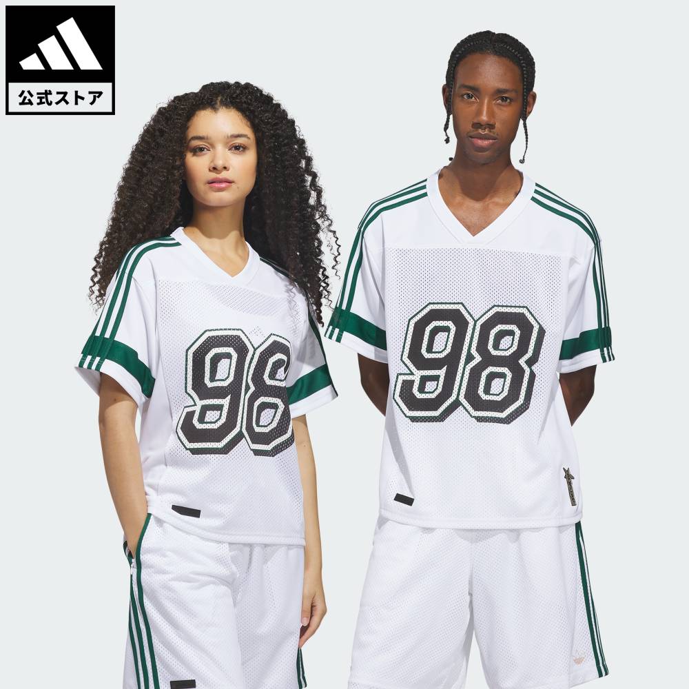 樂天商城 - 【公式】アディダス adidas 返品可 ライフスタイル スケートボーディング x タイショーン アメリカンフットボールジャージ オリジナルス ユニセックス ウェア・服 ユニフォーム 白 ホワイト KE7011