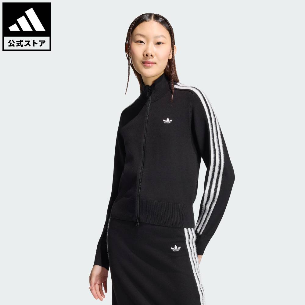 【ポイント20倍 09/15 00:00～09/25 23:59】 【公式】アディダス adidas 返品可 ソーシャルギフト対象 ライフスタイル ニット ファイヤーバード トラックトップ オリジナルス レディース ウェア・服 ジャージ 黒 ブラック KS7366 【PTU】