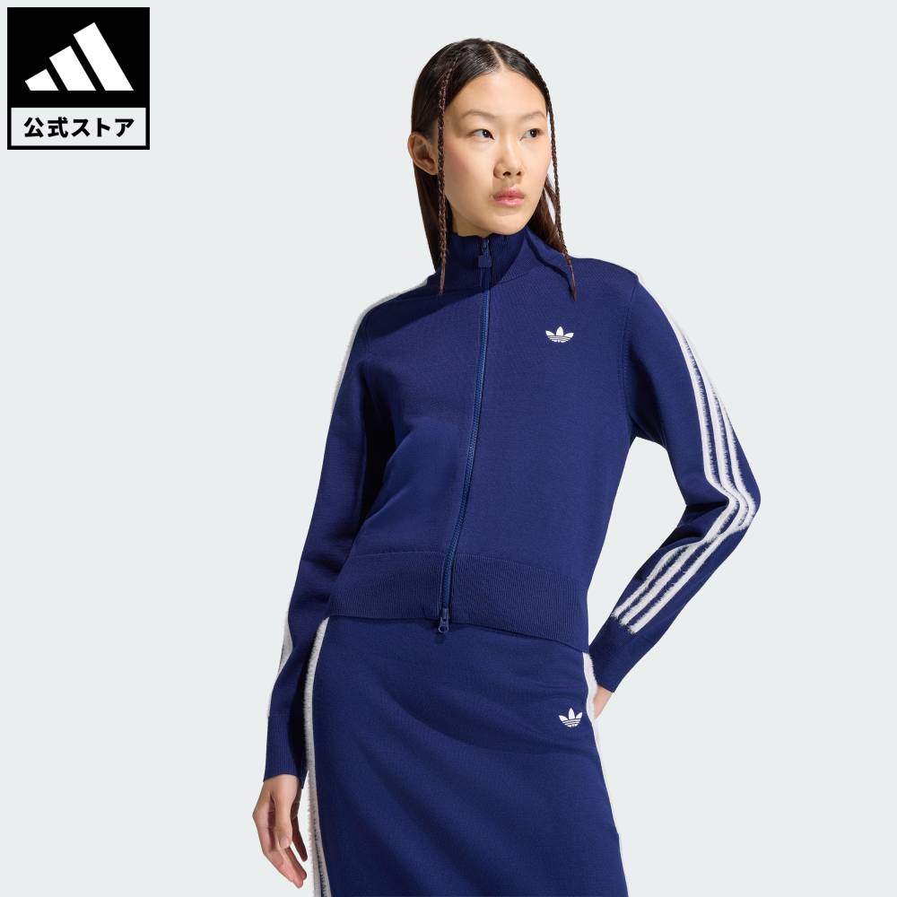 樂天商城 - 【公式】アディダス adidas 返品可 ライフスタイル ニット ファイヤーバード トラックトップ オリジナルス レディース ウェア・服 ジャージ 青 ブルー KW2588