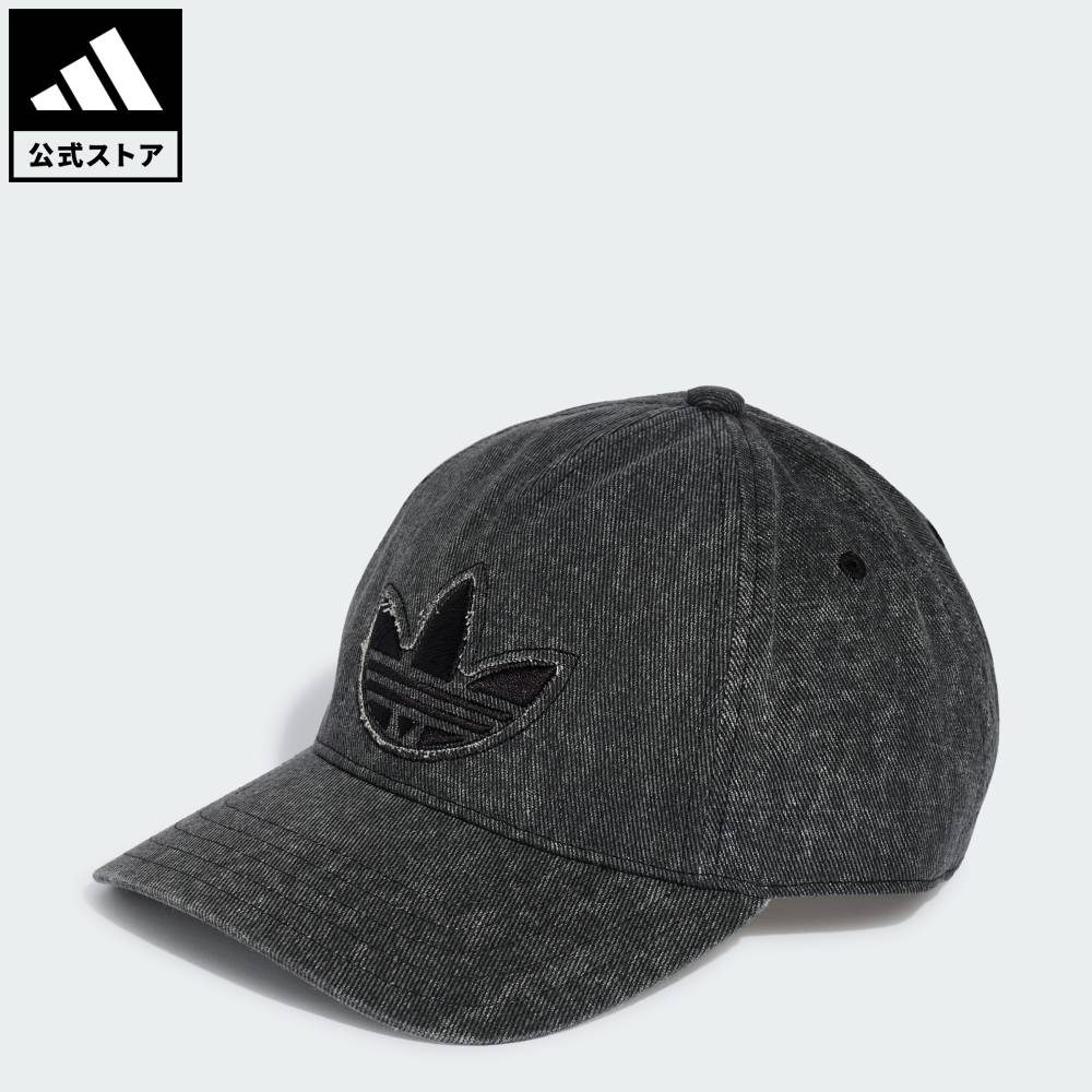 [Official] adidas Lifestyle Washed Denim Cap Originals Unisex Accessory Hat Black KS9319 (Returnable, Social Gift Eligible)