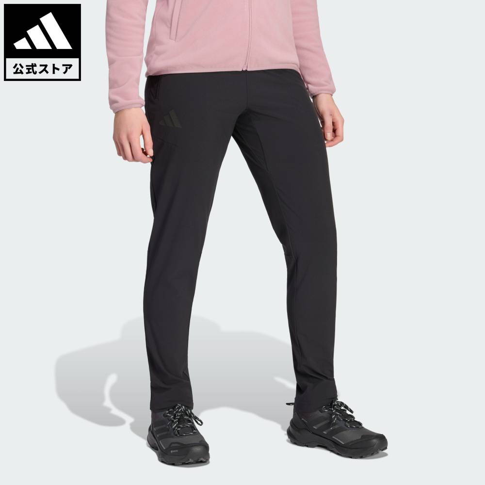 乐天商城 - 【公式】アディダス adidas 返品可 ハイキング テレックス マルチ エッセンシャルズ ストレッチパンツ アディダス テレックス レディース ウェア・服 ボトムス 黒 ブラック KW7454