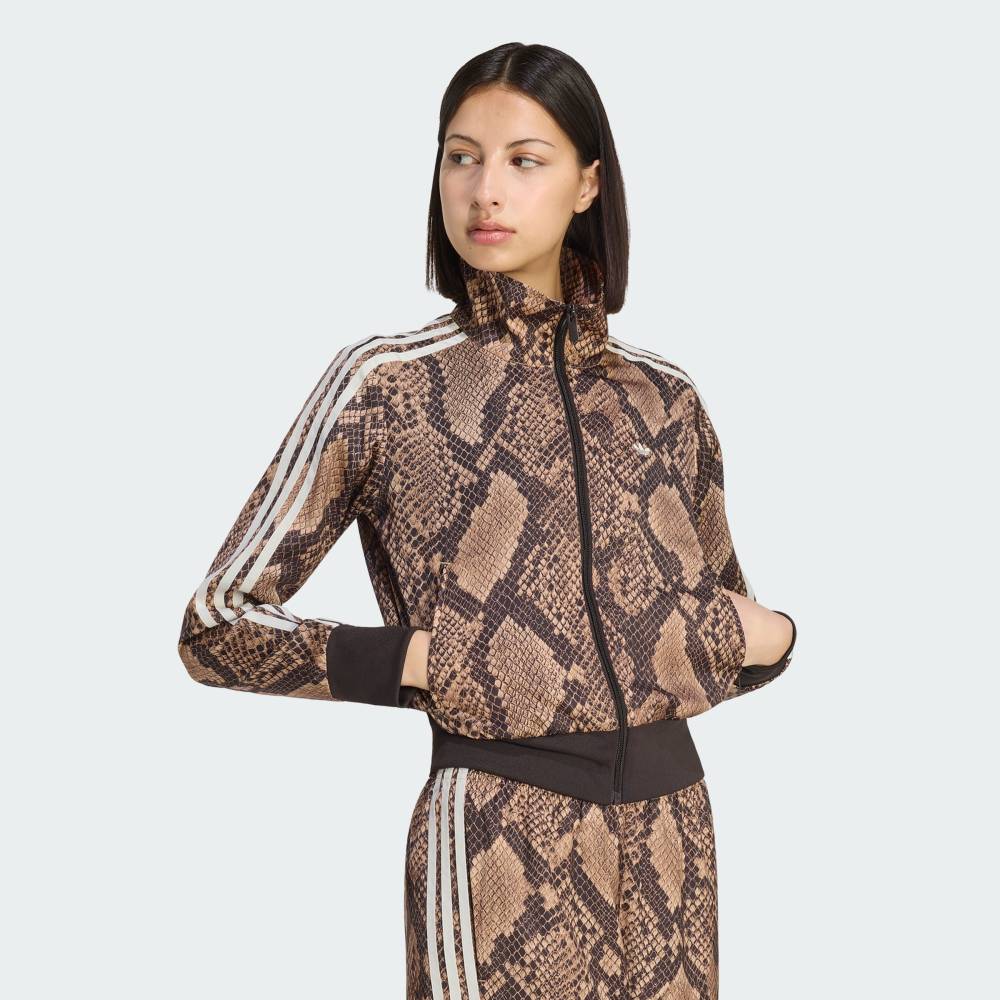 【公式】アディダス adidas 返品可 ソーシャルギフト対象 ライフスタイル サテン スネーク プリント ファイヤーバード トラックジャケット オリジナルス レディース ウェア・服 ジャージ ベージュ KX1885 2