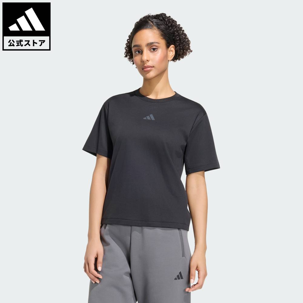 【公式】アディダス adidas 返品可 ソーシャルギフト対象 ライフスタイル アディダス Z.N.E. Tシャツ スポーツウェア レディース ウェア・服 Tシャツ 黒 ブラック KF6357