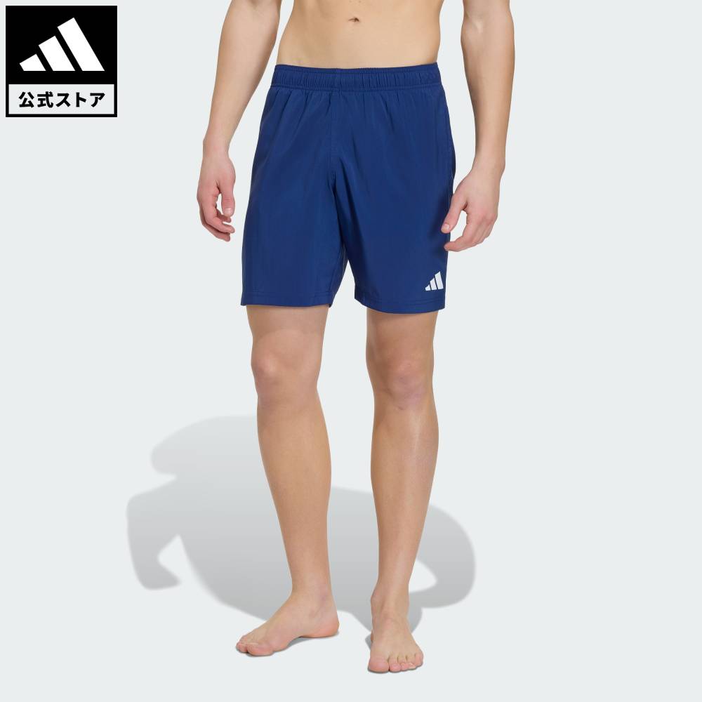 Brand：スポーツウェアSports：水泳Category：ウェア・服【28cg】【color:ブルー】【size:J/S】 【size:J/M】 【size:J/L】 【size:J/XL】 【size:J/2XL】 【size:J/3XL】 スポーツブランドアディダス公式ショップスイムショーツ 8 インチレジャーやウォータースポーツを愛する人にアディダスが贈るスイム ショーツ 8インチで、夏を楽しもう。エッセンシャル・レジャーコレクションから登場したこのショーツは、シンプルさと汎用性の高さをブレンドし。ビーチやプールで活躍する一枚。軽量のウーブンファブリックは速乾性があり、水場からすぐにリラクゼーションへ移行できる。インナードローコード付きの伸縮性に優れたウエストバンドが体型に合わせてしっかりとしたフィット感をもたらし、インナーメッシュブリーフが快適さとサポートをプラス。必需品を収納できる実用的なサイドポケットを備え、ミッドライズのデザインが流行に左右されないクラシックな外観を演出。クラシックなミッドレングスのインシームが体のカバーと動きやすさをバランスよく両立し、水場でのアクティビティで頼りになるショーツ。スイミングでも、ビーチでの遊びでも、水辺でくつろぐ時でも、アディダスならタイムレスなデザインと信頼できる快適さで楽しむことに集中できる。内側にメッシュブリーフを備え快適さを高めた速乾性のあるスイムショーツ。レギュラーフィットインナードローコード付きの伸縮性に優れたウエストバンドポリエステル100%プレーンウィーブ構造股下：20.5cmインナーメッシュブリーフ商品番号：KG1659色：Dark Blueモデル：CC497スポーツ：水泳Sizeウエスト股下股上ヒップ裾回りJ/SJ/MJ/LJ/XLJ/2XLJ/3XL65cm70cm72cm77cm84cm91cm20cm20cm20cm20cm20cm20cm29cm30cm30cm30cm31cm32cm96cm101cm103cm108cm114cm121cm56cm59cm60cm63cm66cm70cm※ 上記の数値はそれぞれのサイズにおける製品の寸法を表しています。※ 商品によっては、表示の寸法から若干の誤差（1～2cm）が発生する場合があります。※ 同じサイズでも、製品の素材の特徴やデザインによって着用感が異なる場合があります。Other Color