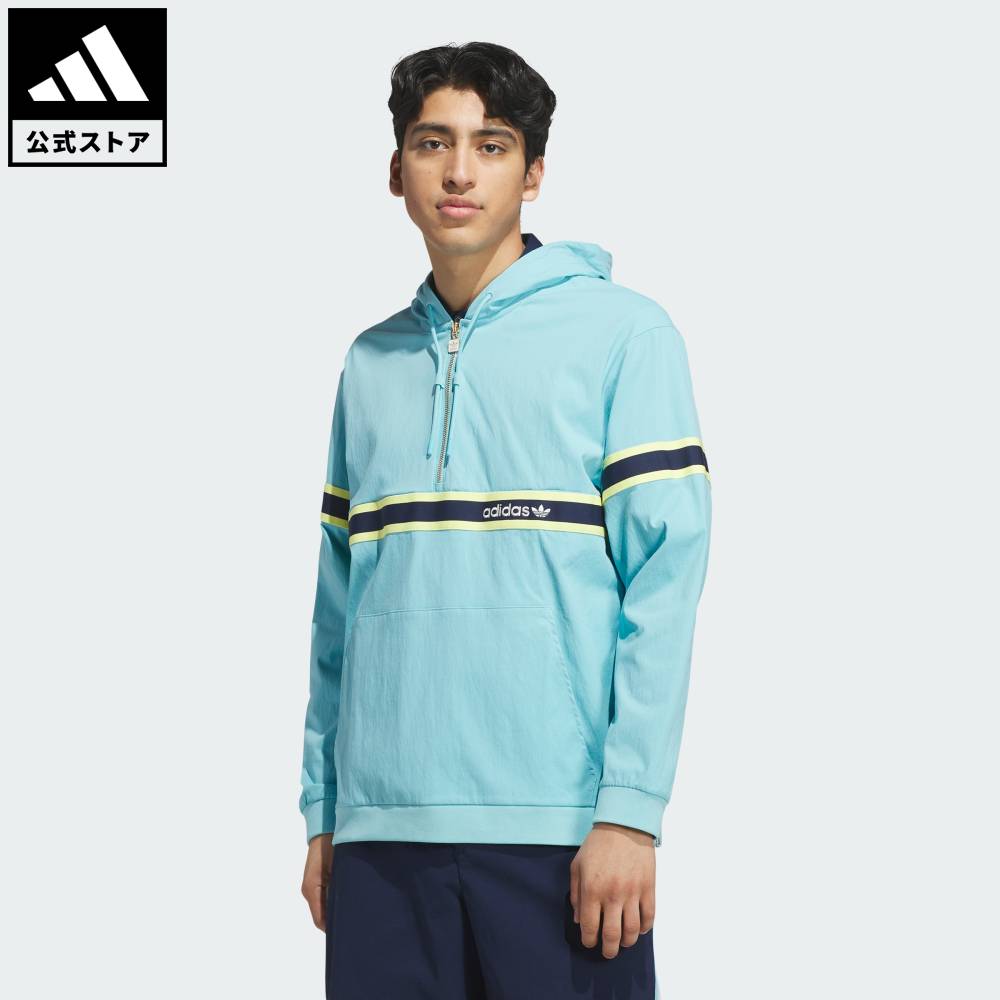 Brand：オリジナルスSports：ゴルフCategory：ウェア・服【30cg】【color:ブルー】【size:J/S】 【size:J/M】 【size:J/L】 【size:J/XL】 【size:J/2XL】 【size:J/3XL】 スポーツブランドアディダス公式ショップオリジナルス サマー アノラックジャケット機能性の高いライフスタイルゴルフウェアにインスパイアされたオリジナルス サマー アノラックジャケット。コースの中でも普段使いでも活躍する、汎用性の高いデザインを実現。洗練されたシルエットのレギュラーフィットで、お気に入りのゴルフギアやカジュアルウェアへの重ね着もしやすく、ロゴ入りのジッパーがシグネチャーな雰囲気も演出。ぴったりとしたフード構造が特徴で、予期せぬ天候でも優れたフィット感を提供。ストレッチの効いたツイル生地は、柔軟性があり動きやすい。クラシックデザインとモダンな機能を兼ね備えたスタイリッシュなジャケットで、ゴルフ愛好家にもトレンドセッターにも頼りになる一着。タイトフィットのフードを備えた快適で動きやすいツイル生地のジャケット。レギュラーフィットロゴ入りのジッパーナイロン97% / ポリウレタン3%ツイル生地タイトフィットのフード構造商品番号：KR5428色：Light Aquaモデル：VA283スポーツ：ゴルフOther Color
