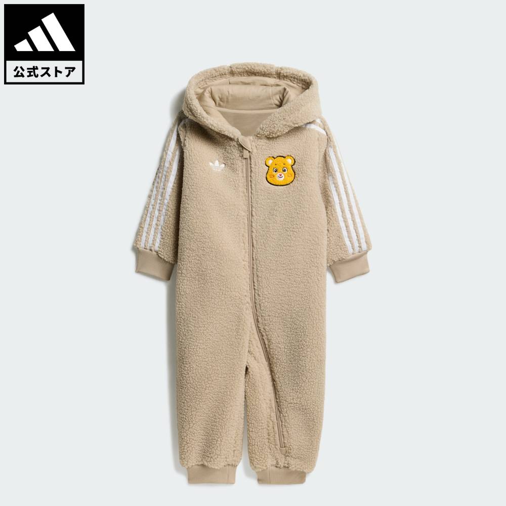 【公式】アディダス adidas 返品可 ライフスタイル アディダス ケアベア ロンパース オリジナルス キッズ／子供用 ウェア・服 ジャージ ベージュ KS4227