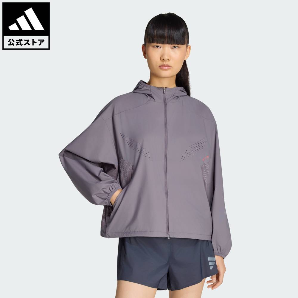 【公式】アディダス adidas 返品可 ランニング DAY//Ø ランニング ジャケット パフォーマンス レディース ウェア・服 ジャケット グレー KU8467