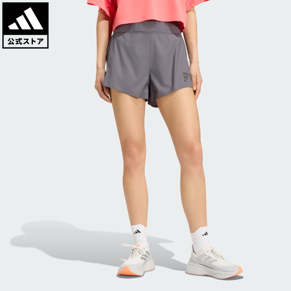 【公式】アディダス adidas 返品可 ランニング DAY//Ø ランニングショーツ パフォーマンス レディース ウェア・服 ショートパンツ・短パン グレー KU8473