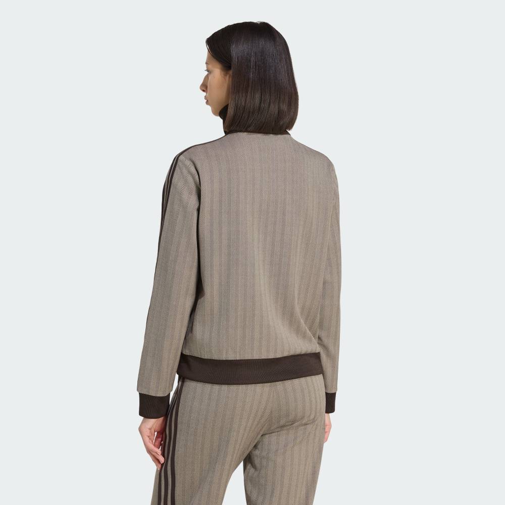 【ポイント20倍 10/04 20:00～10/11 23:59】 【公式】アディダス adidas 返品可 ライフスタイル ベッケンバウアートラックトップ OG ツイード オリジナルス レディース ウェア・服 ジャージ ブラウン KX1868 【PTU】 (3)