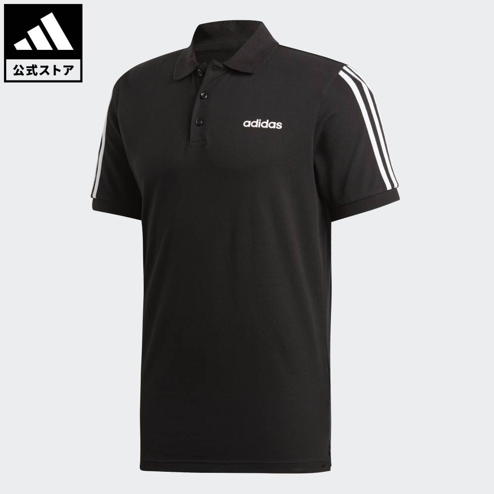 【50％OFFクーポン対象 07/04 20:00～07/11 01:59】 【公式】アディダス adidas 返品可 ライフスタイル 3ストライプス 半袖ポロシャツ / 3-Stripes Polo Shirt スポーツウェア メンズ ウェア・服 ポロシャツ 黒 ブラック EJ0927
