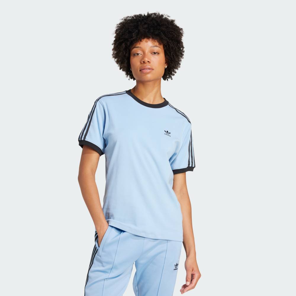 【50％OFFクーポン対象 07/04 20:00～07/11 01:59】 【公式】アディダス adidas 返品可 ライフスタイル スリーストライプスTシャツ オリジナルス レディース ウェア・服 Tシャツ 青 ブルー JY4851 【PTU】