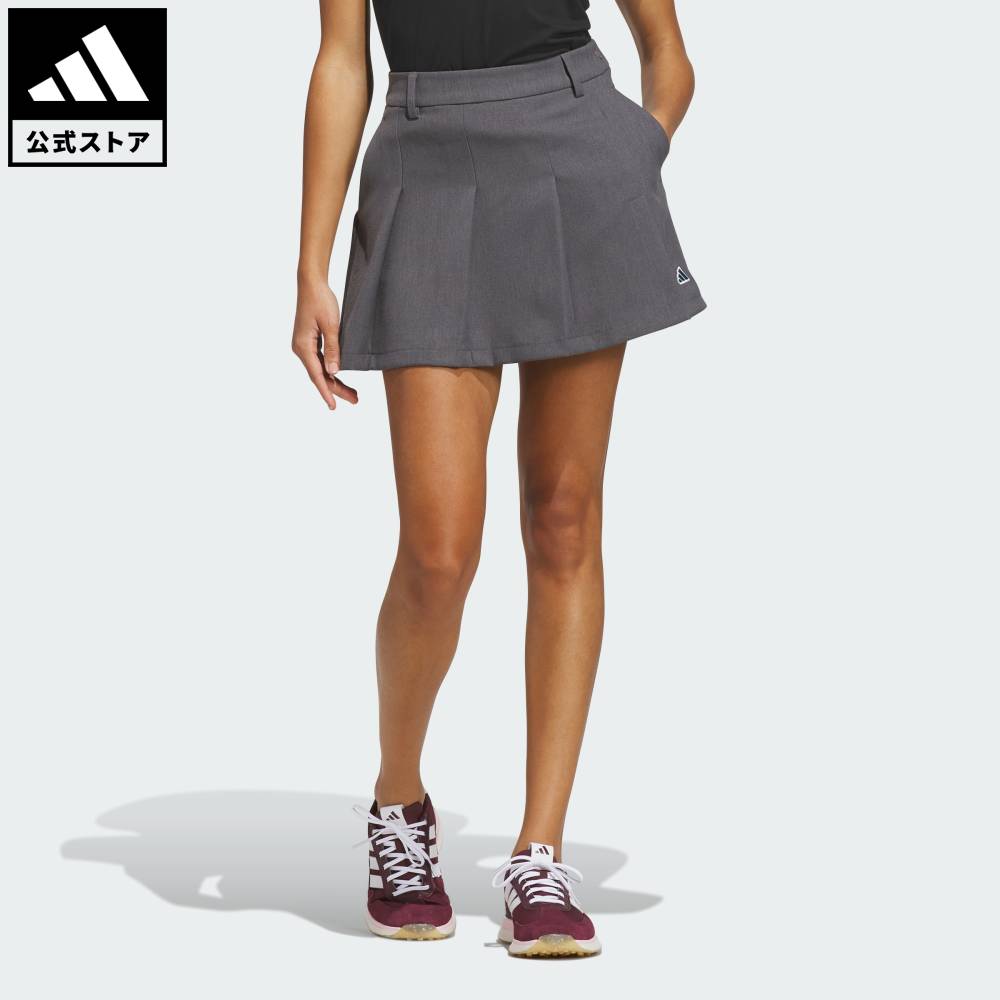【公式】アディダス adidas 返品可 ゴルフ スリーストライプス プリーツ スカート パフォーマンス レディース ウェア・服 スカート グレー KG0167