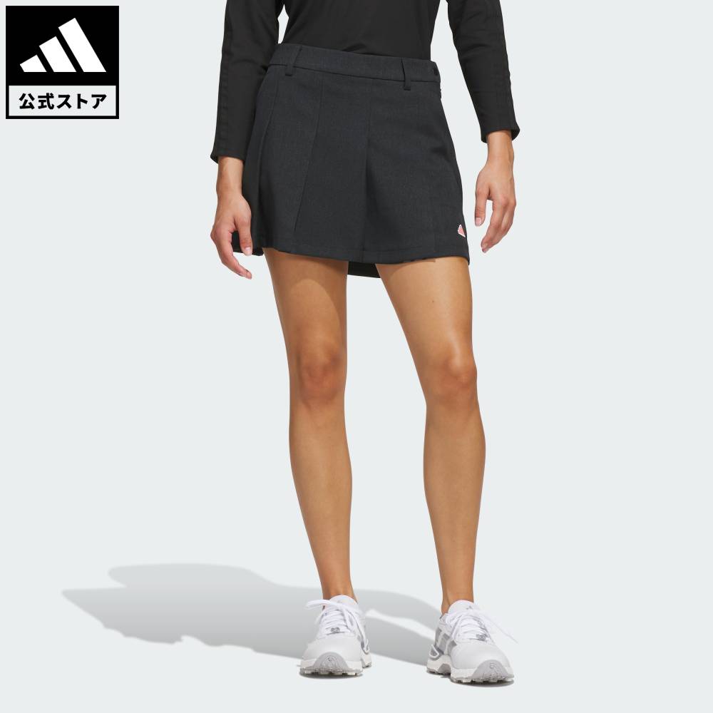 【公式】アディダス adidas 返品可 ゴルフ スリーストライプス プリーツ スカート パフォーマンス レディース ウェア・服 スカート 黒 ブラック KG2204
